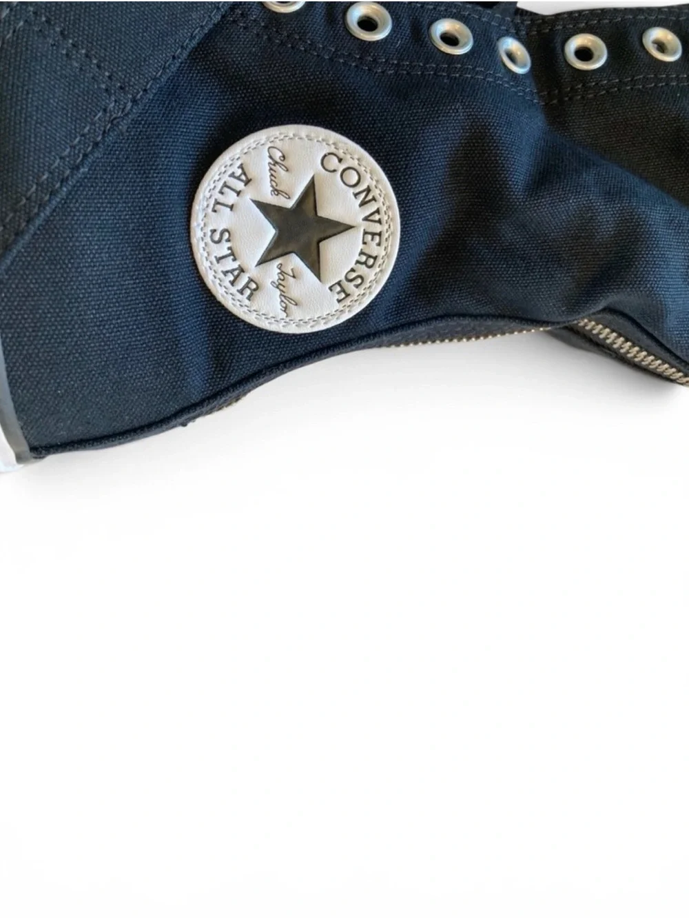 Converse Black Over-the-Knee Lace-Up Canvas Boots with Buckle Straps